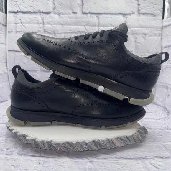 Cole Haan Men's 4.ZERØGRAND Wingtip Oxford Shoes Sz 13M Black Leather - Picture 9 of 12